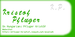 kristof pfluger business card